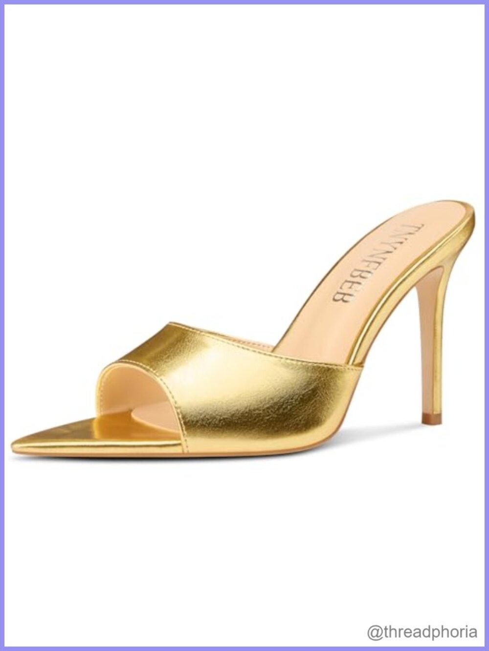 Womens Stiletto High Heel Pointed Open Toe Slingback Sandals Mules 3.9in Heels